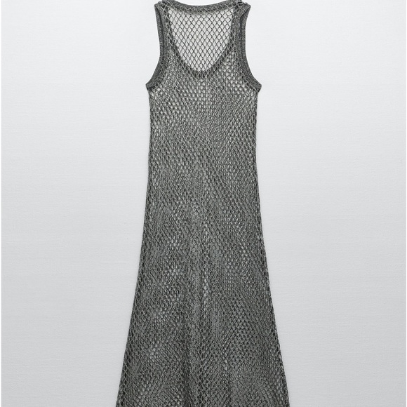 Zara LONG MESH DRESS - Picture 2 of 8